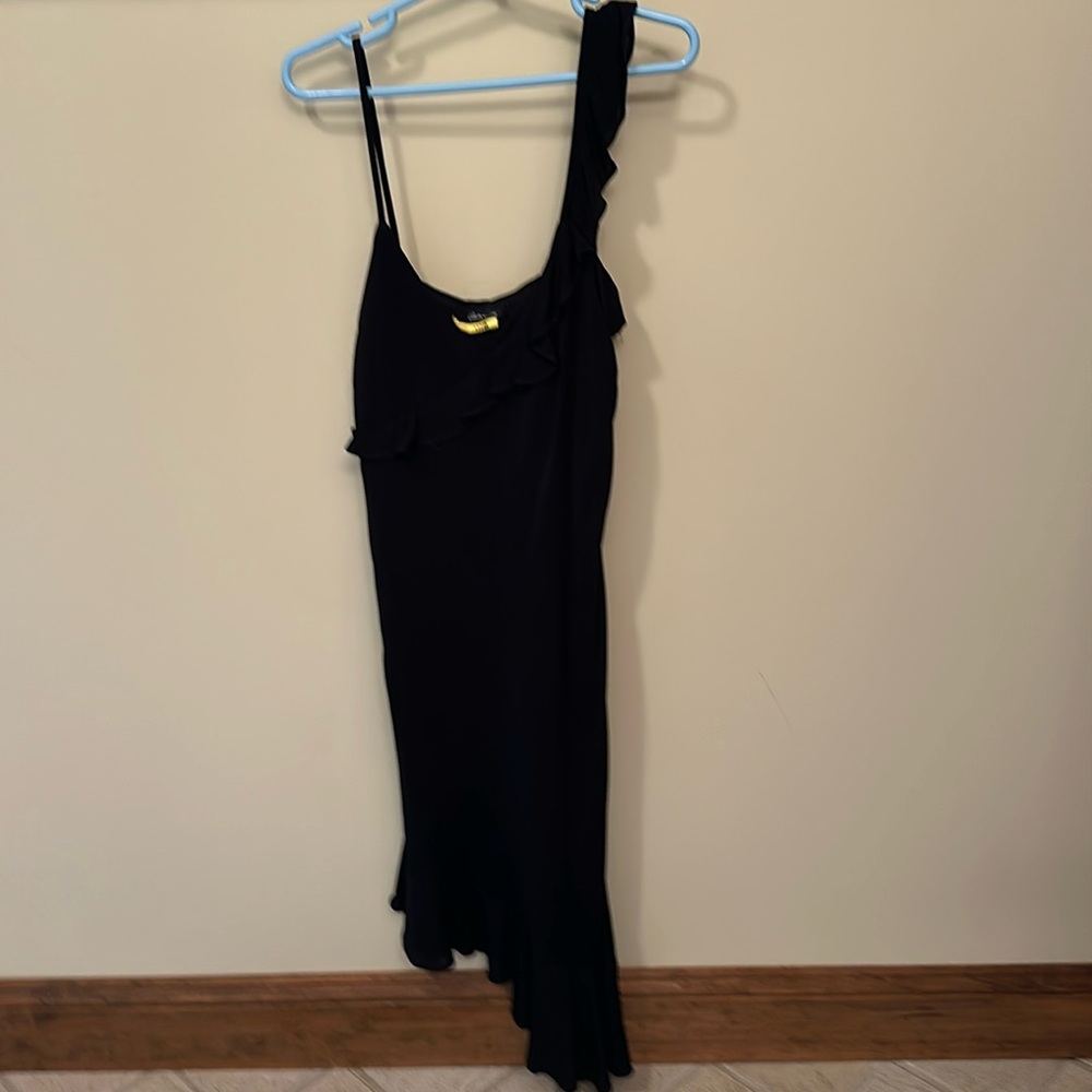Vintage Arden B high-low black dress.